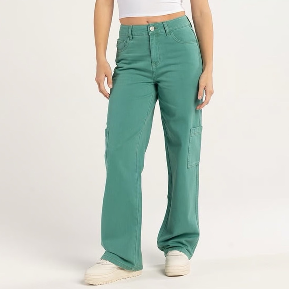 Tilly’s Full Tilt Teal Green Utility Carpenter Jean Pants